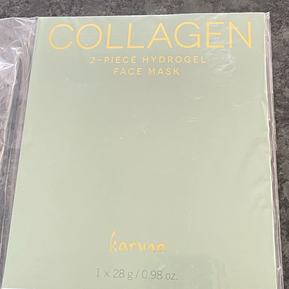 Karuna Skin Collagen Hydrogel two (2) Face Masks calms, boosts hydration +more